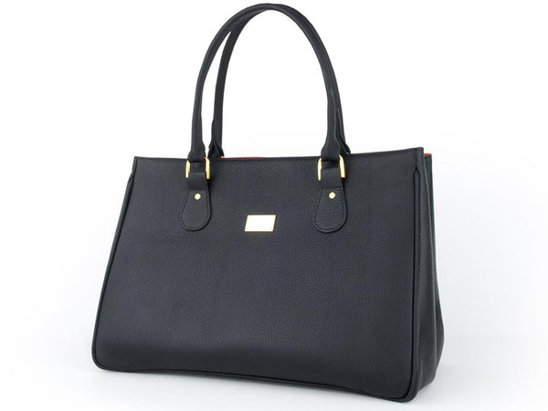 Ledertasche Damen Handtasche Leder schwarz Henkeltasche PAOLA | Bag & Leather