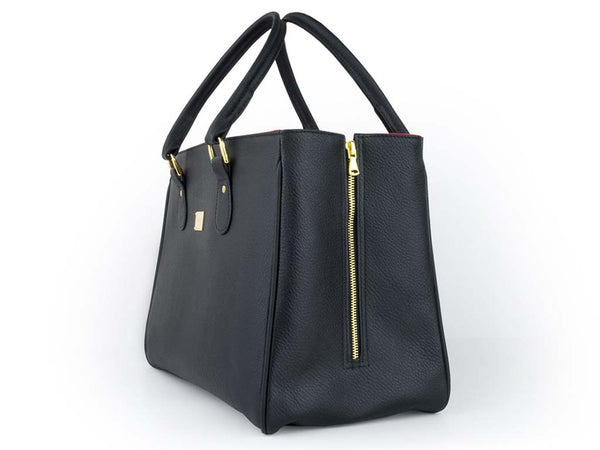 Ledertasche Damen Handtasche Leder schwarz Henkeltasche PAOLA | Bag & Leather