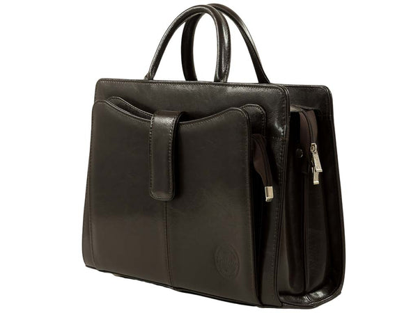 Aktentasche Leder Businesstasche Damen braun CROCCI | Bag & Leather