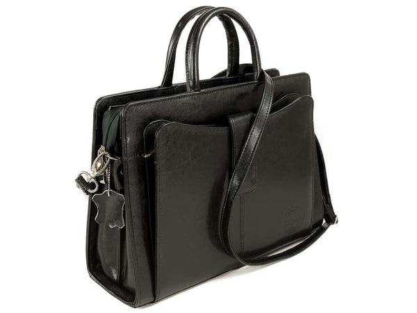 Aktentasche Leder Businesstasche Damen schwarz CROCCI | Bag & Leather