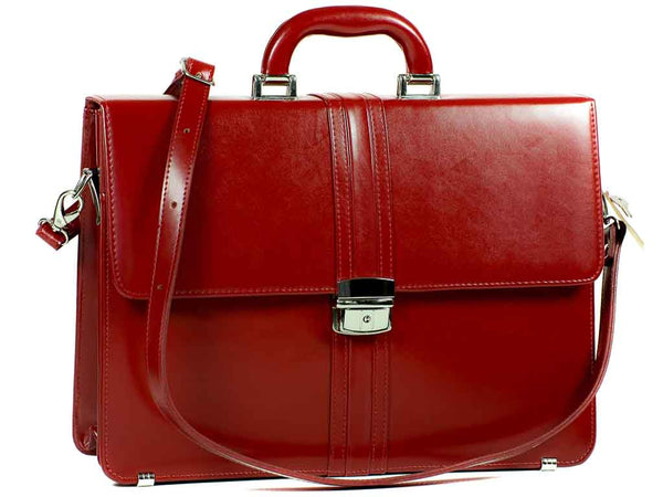 Aktentasche Damen Bürotasche modern rot CASTELLA | Bag & Leather