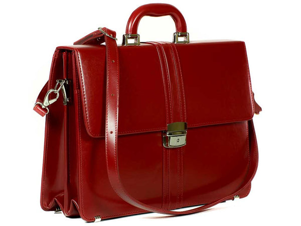 Aktentasche Damen Bürotasche modern rot CASTELLA | Bag & Leather