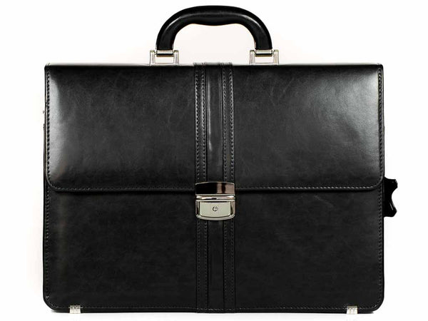 Aktentasche Damen Bürotasche modern schwarz CASTELLA | Bag & Leather