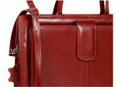 Bürotasche Damen Leder rot mit Laptopfach 15,6