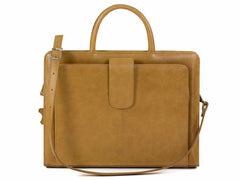 Bürotasche Damen Leder camel mit Laptopfach 15,6