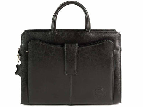 Aktentasche Leder Businesstasche Damen schwarz CROCCI | Bag & Leather