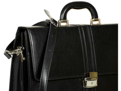 Aktentasche Damen Bürotasche modern schwarz CASTELLA | Bag & Leather