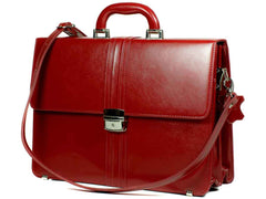 Aktentasche Damen Bürotasche modern rot CASTELLA | Bag & Leather