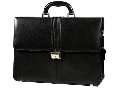 Aktentasche Damen Bürotasche modern schwarz CASTELLA | Bag & Leather