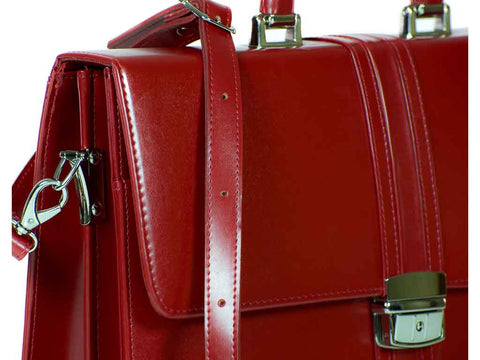 Aktentasche Damen Bürotasche modern rot CASTELLA | Bag & Leather