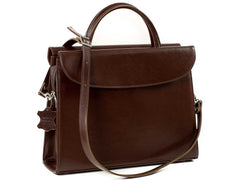 Aktentasche Damen Ledertasche Businesstasche braun LECCE | Bag & Leather