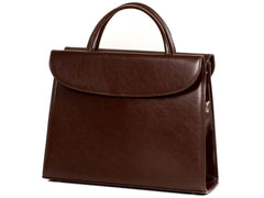 Aktentasche Damen Ledertasche Businesstasche braun LECCE | Bag & Leather