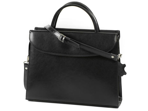 Aktentasche Damen Ledertasche Businesstasche schwarz LECCE | Bag & Leather