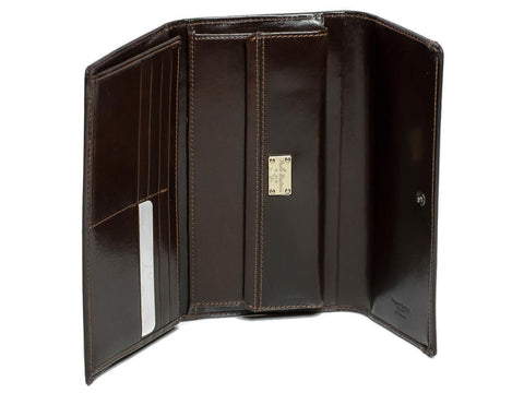 Large women's leather wallet PIANETTO