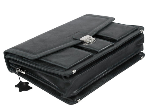 Aktentasche Leder Herren mit Laptopfach 16,4