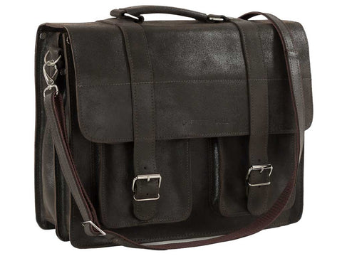 Umhängetasche Herren Cross Body Bag Ledertasche braun TIGGIANO | PIERRE PAUL