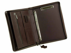 Dokumentenmappe A4 Leder Businessmappe braun CASTELLO | Bag & Leather