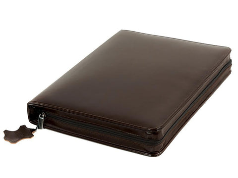 Dokumentenmappe A4 Leder Businessmappe braun CASTELLO | Bag & Leather