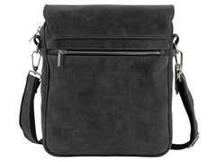 Leder Umhängetasche Herren Cross Body Bag Schwarz Grau PRIOLO | PIERRE PAUL