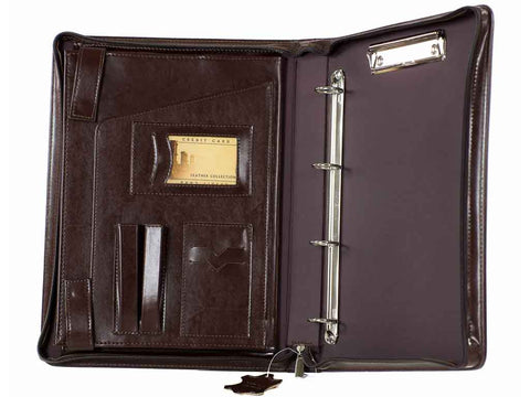 Dokumentenmappe  Leder Business Portfolio braun BOSARO | Bag & Leather