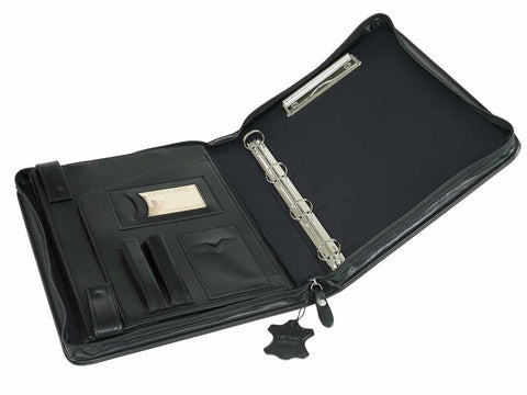 Dokumentenmappe  Leder Business Portfolio schwarz BOSARO | Bag & Leather