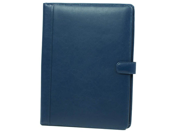 Schreibmappe Leder Businessmappe Dokumentenmappe blau CAPACI | Bag & Leather